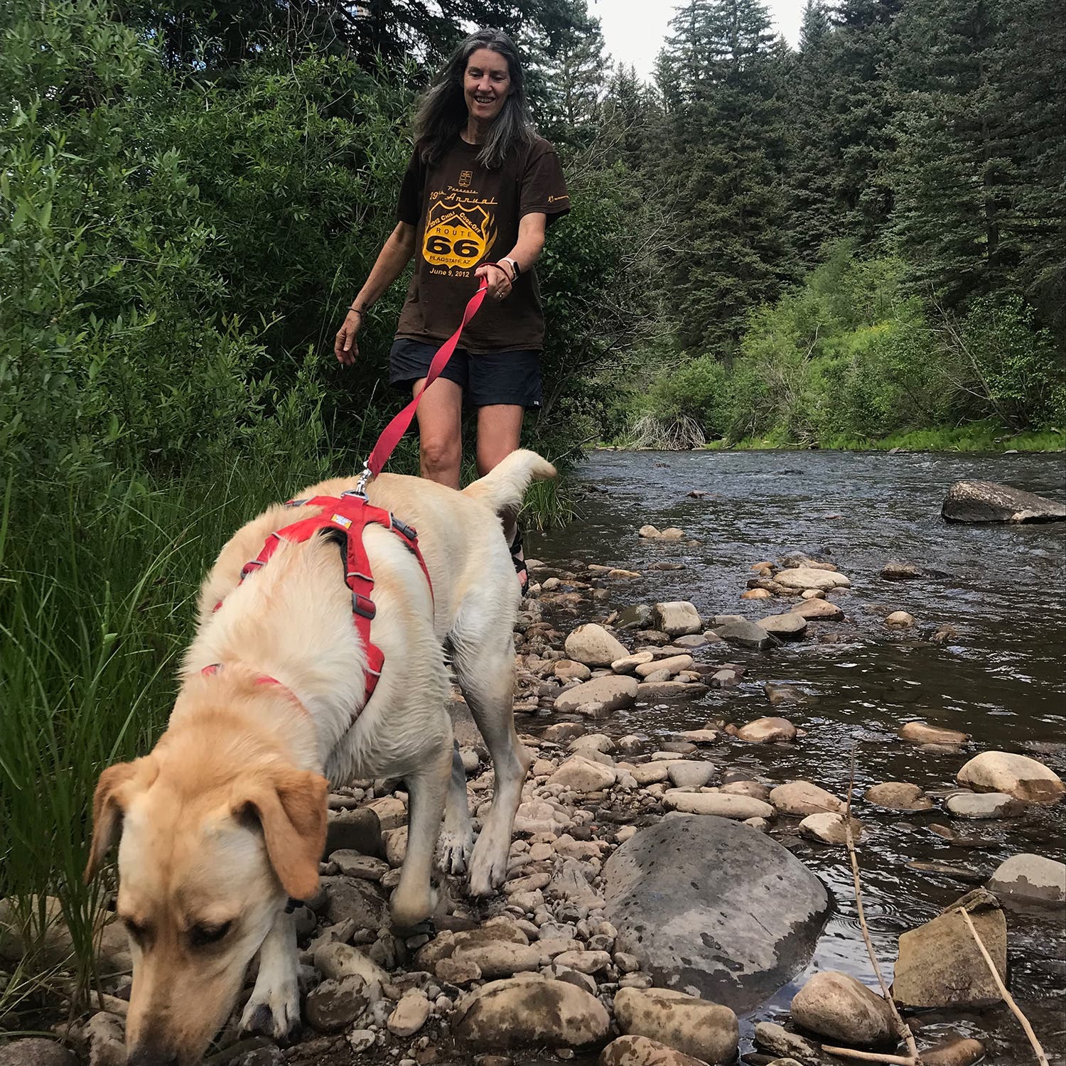 The author and Trudy going long in the San Juan Mountains