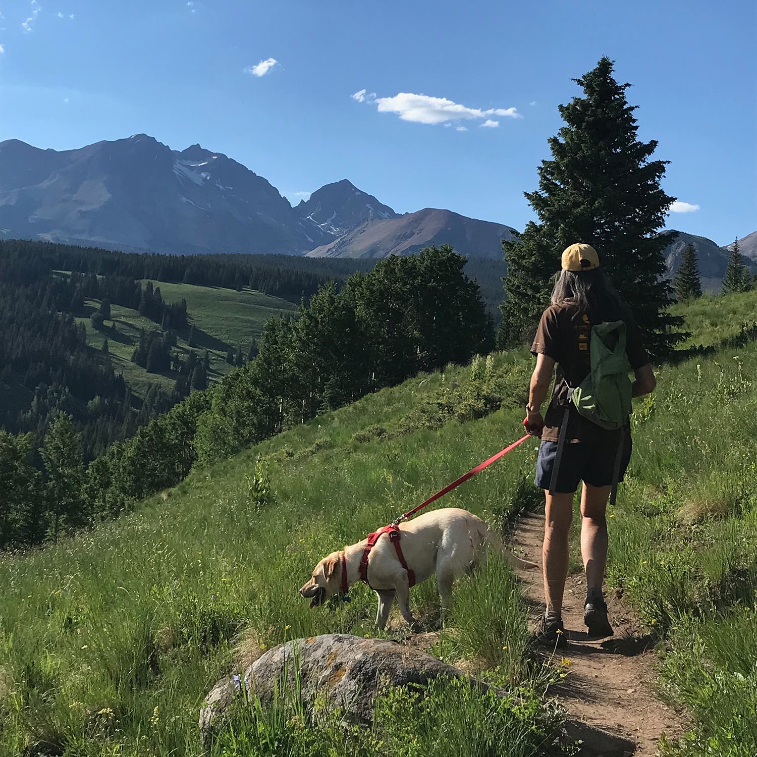 The author and Trudy going long in the San Juan Mountains
