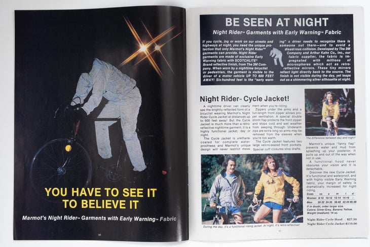 usu archive_marmot Night Rider ad in Marmot 1978 catalog