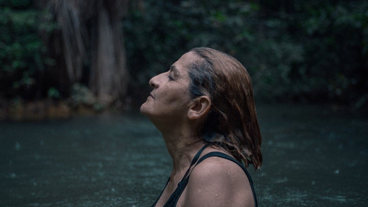 Woman near body of water