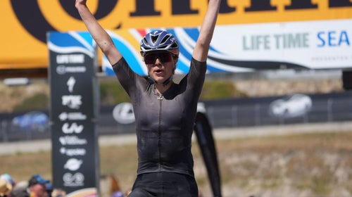 Moriah Wilson winning the Sea Otter Classic.