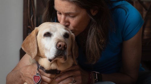 Annette McGivney with Sunny in Flagstaff, AZ in 2019