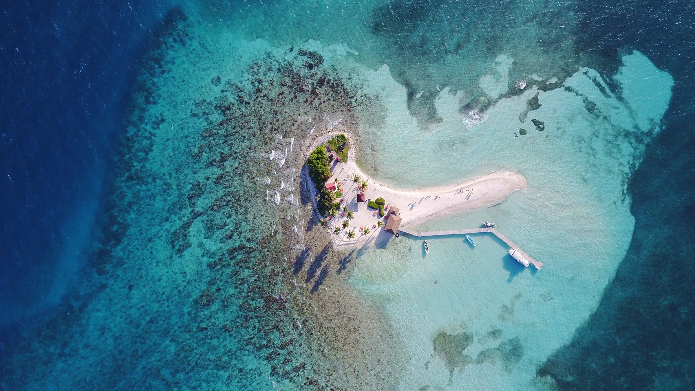 Aerial View Of Island in Belize