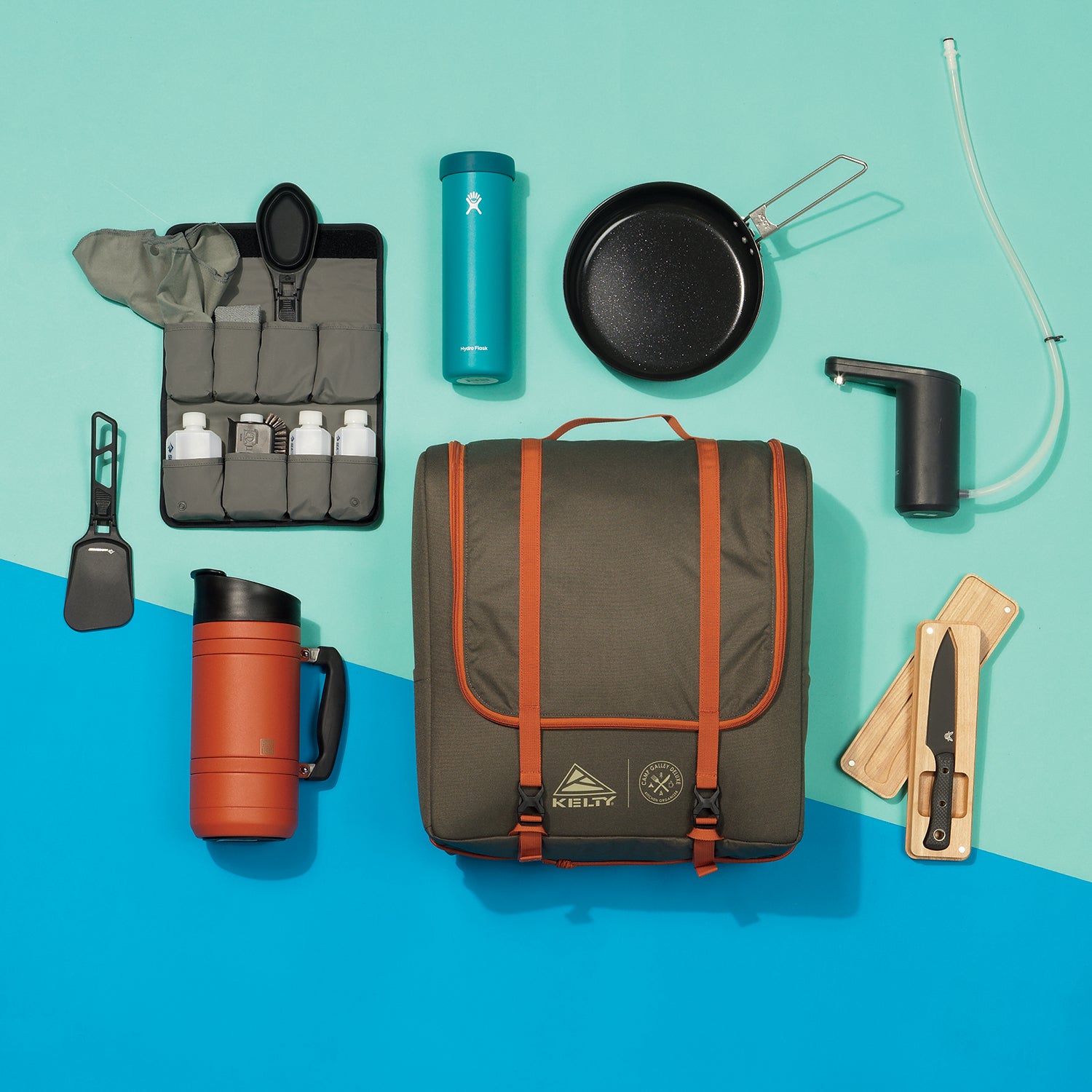 Set Of Travel Equipment. Accessories For Camping And Camps