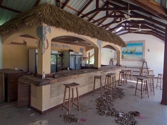 The hotel bar in the aftermath of the attack