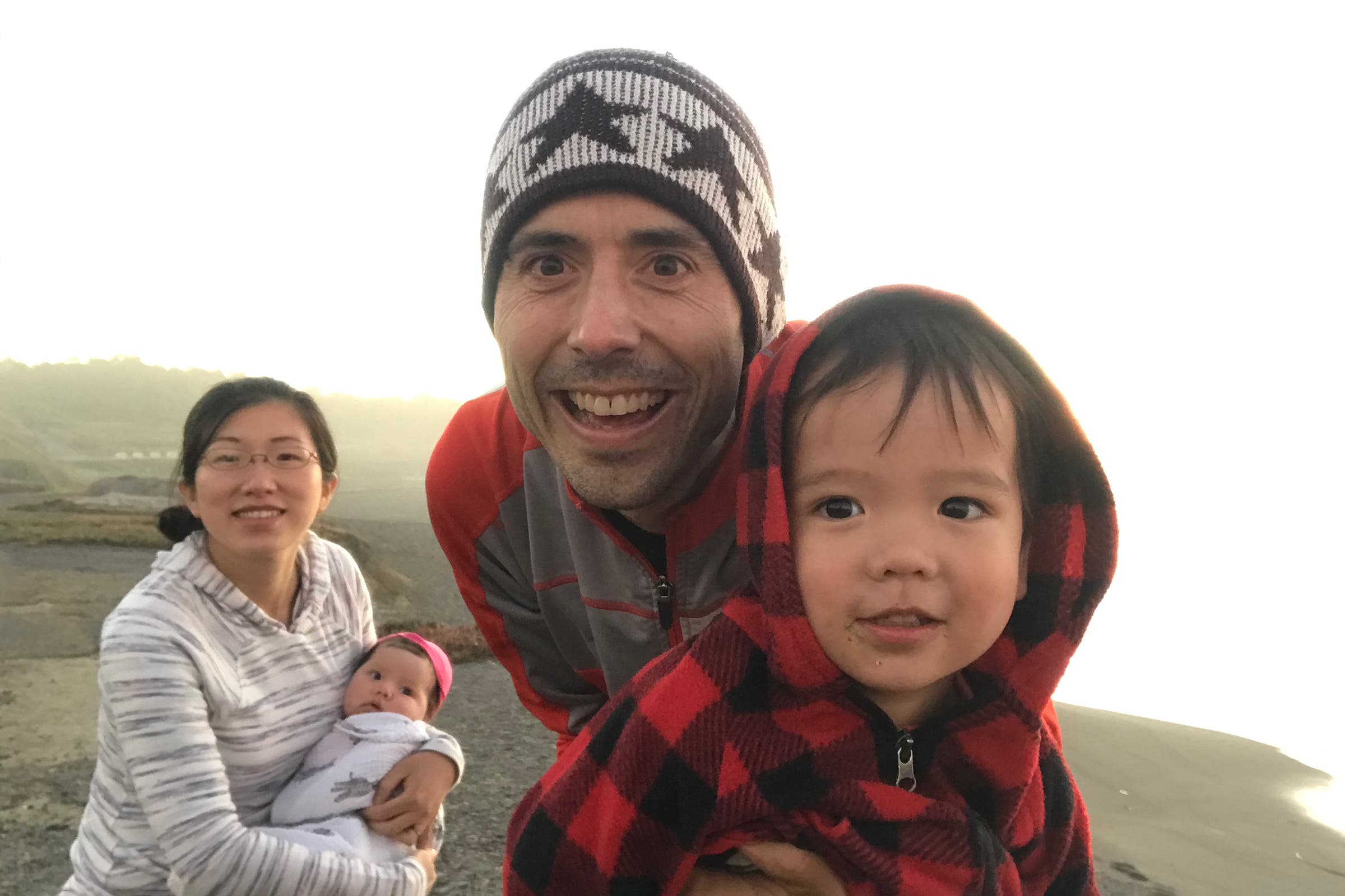 Kreycik with his wife, Jen, and their two children