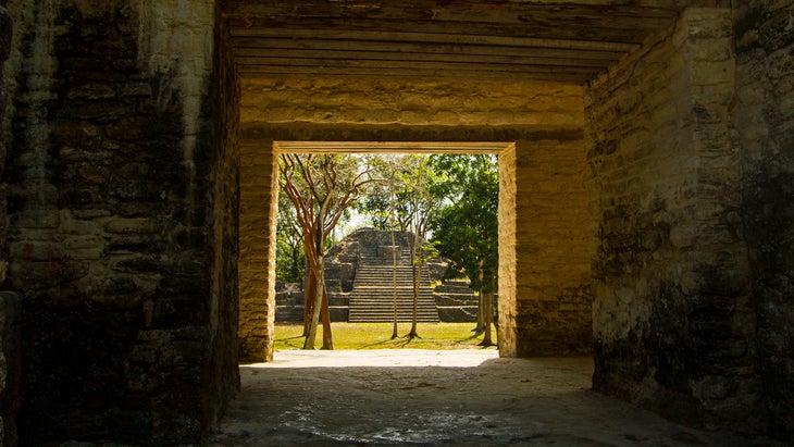 The Mayan ruins in San Ignacio in Belize. 