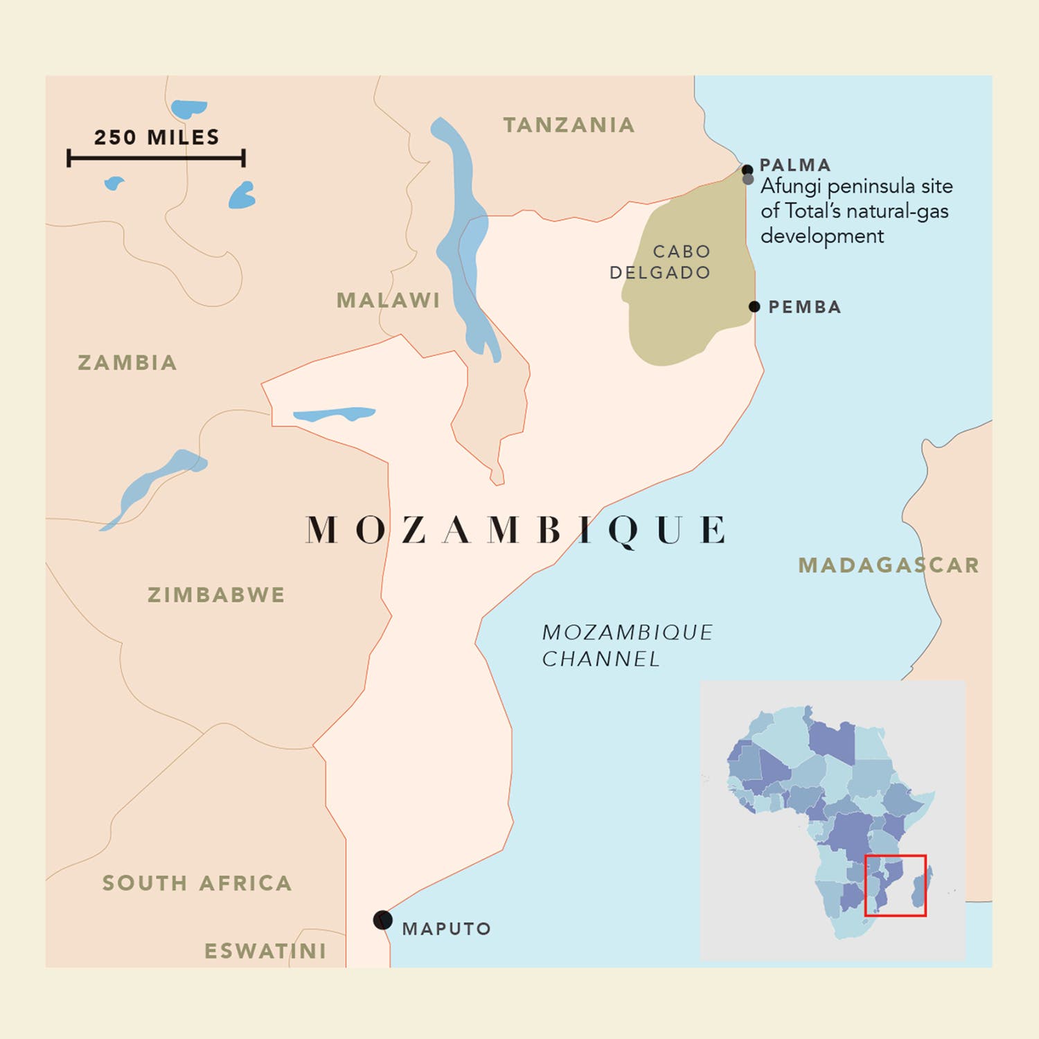 Mozambique map