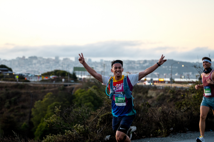 Mike Chen during the San Francisco Marathon
