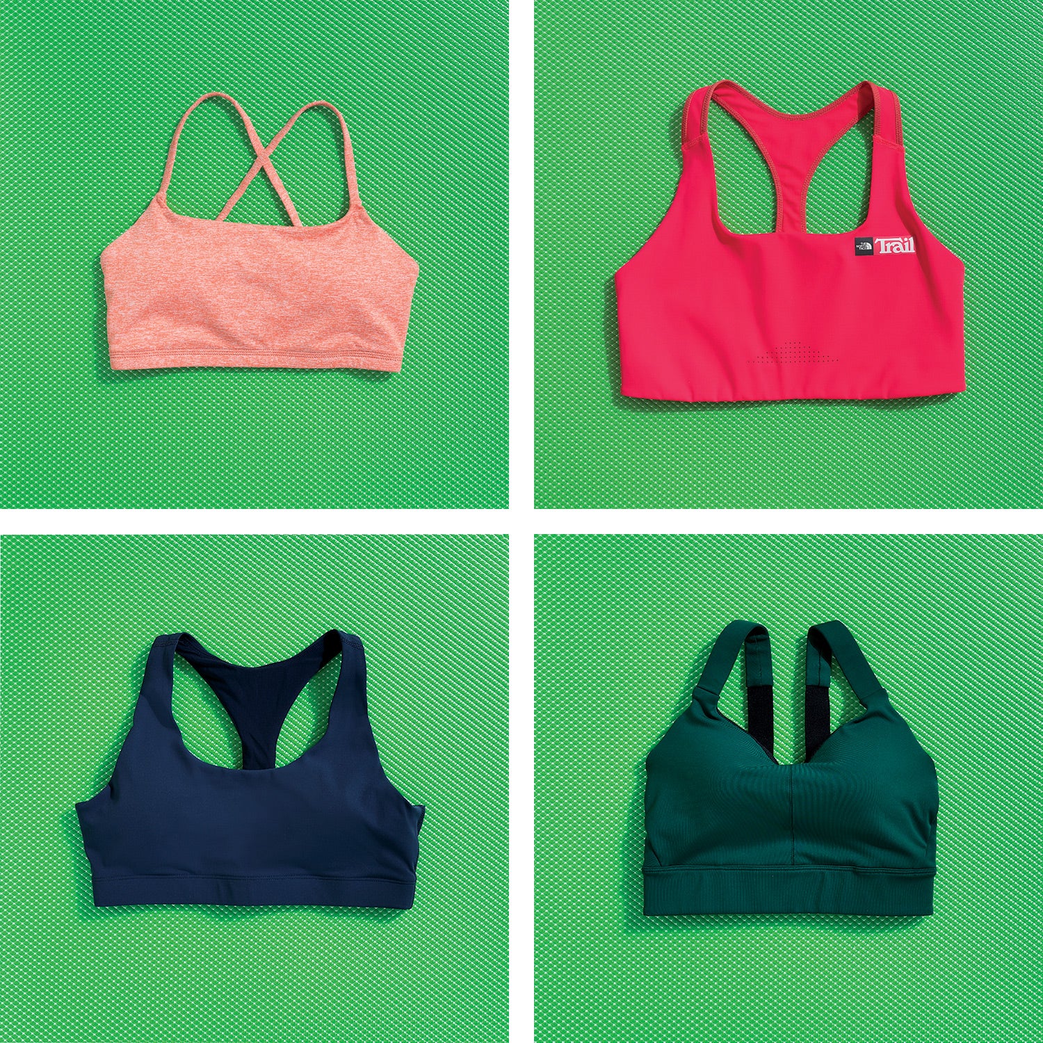 4 sport bras- new with tags. Never worn.