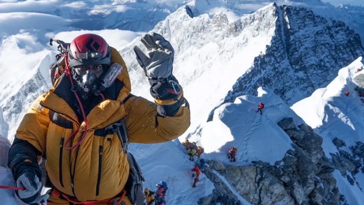 KG Kagambi on Mount Everest.
