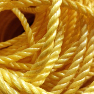 A yellow rope from Home Depot.