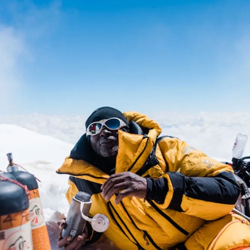 KG Kagambi on Mount Everest.