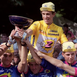 Greg LeMond wins his third Tour de France.