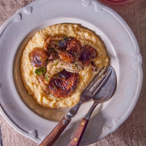 Creamy Polenta with Grilled Mushrooms