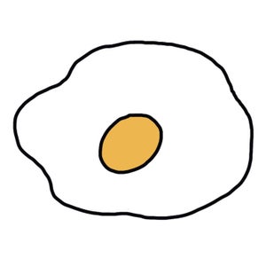 Illustration of two fried eggs