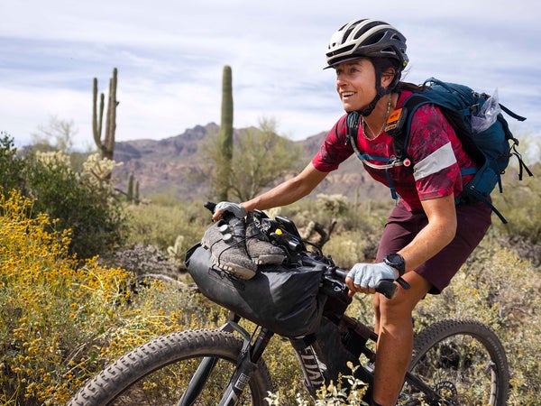 Lael Wilcox riding her bike