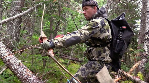 Adam Riley hunts a squirrel.