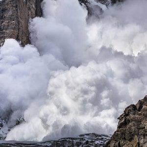 An avalanche in Pakistan.