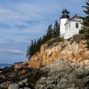 A view of the Bass Harbor Head Lighthouse
