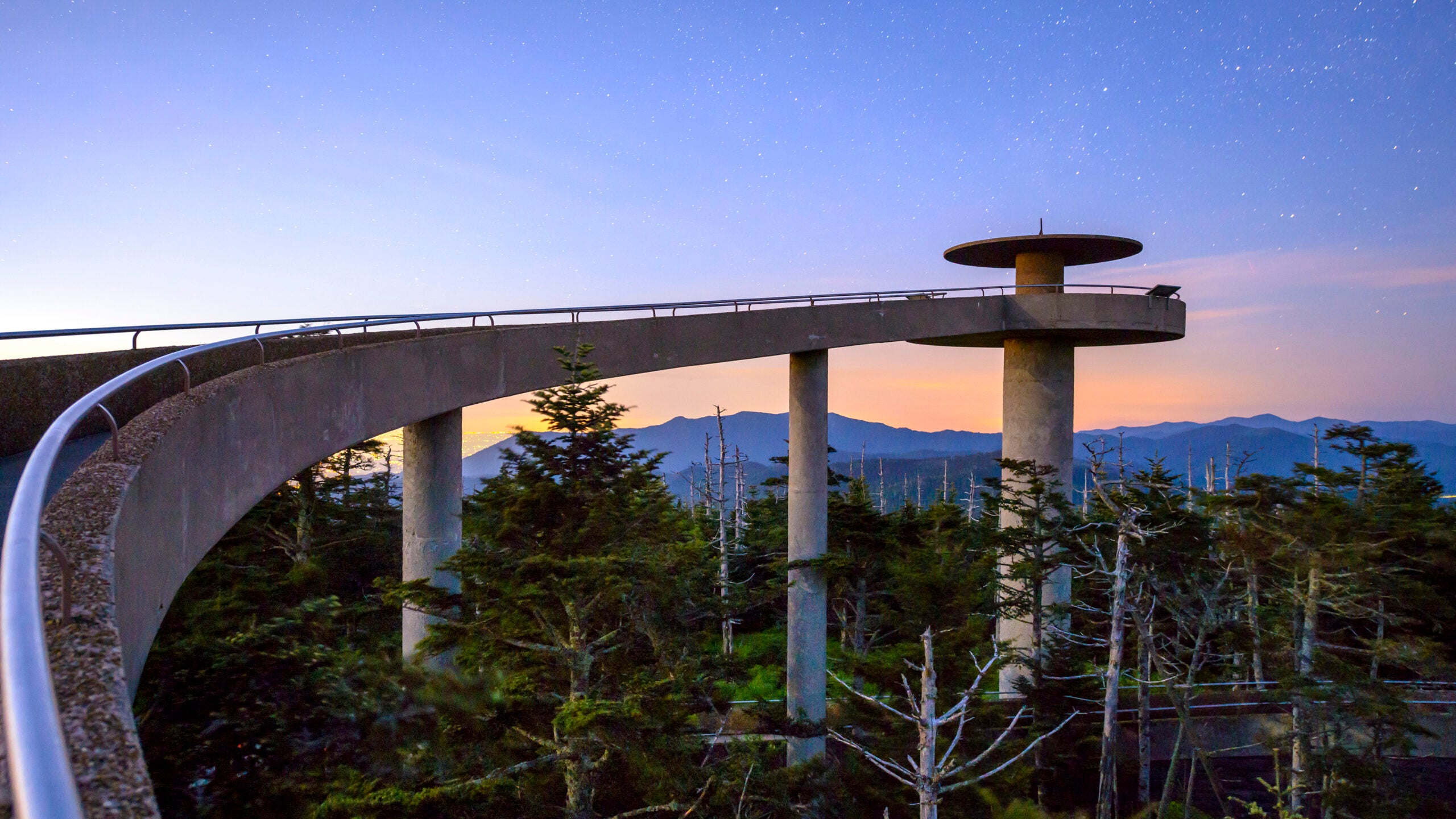 The observatory atop Clingmans Dome.