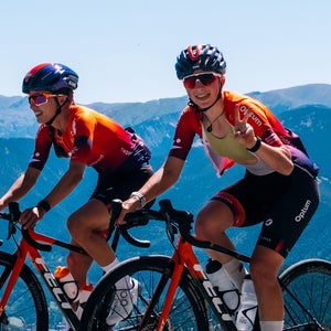 Henrietta Christie, right, is racing the Tour de France Femmes.