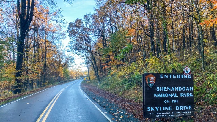 Skyline Drive in Shenandoah National Park