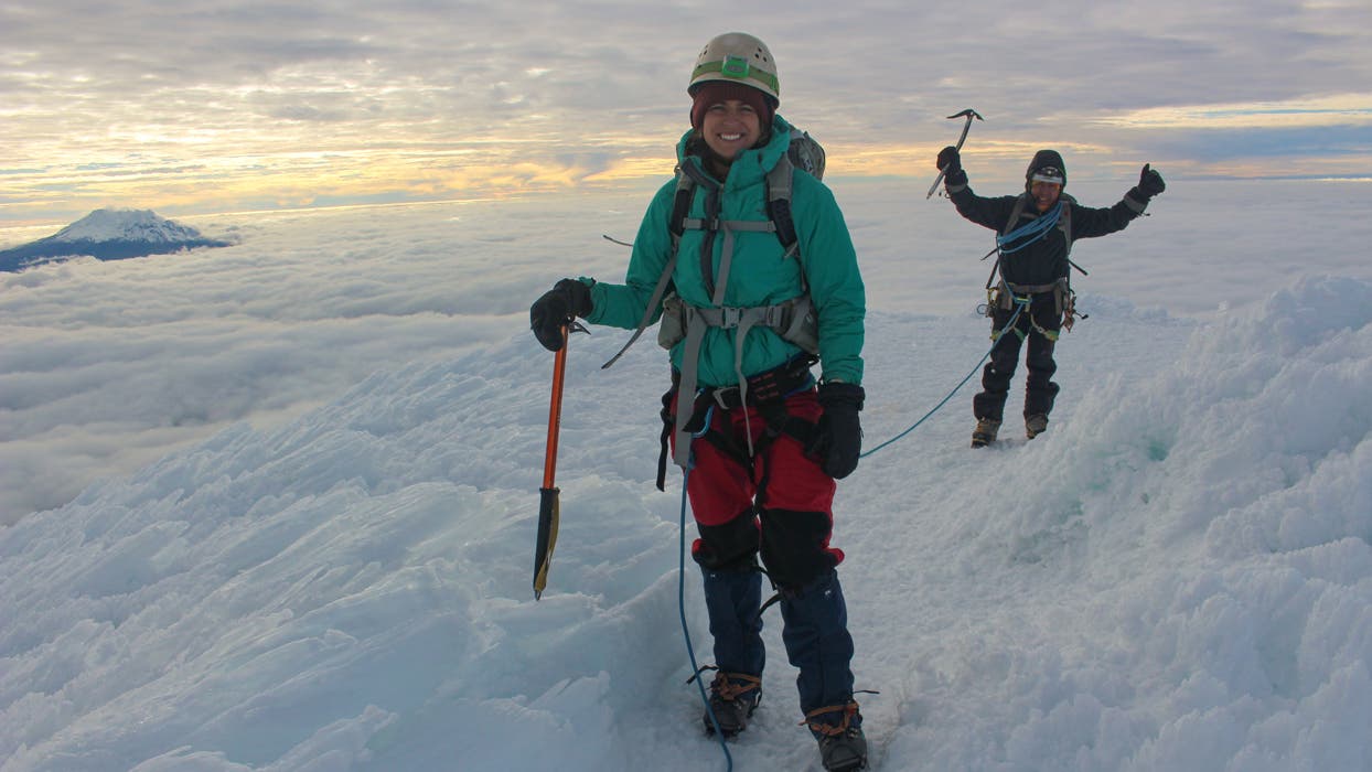Shayna Unger on Cotopaxi.