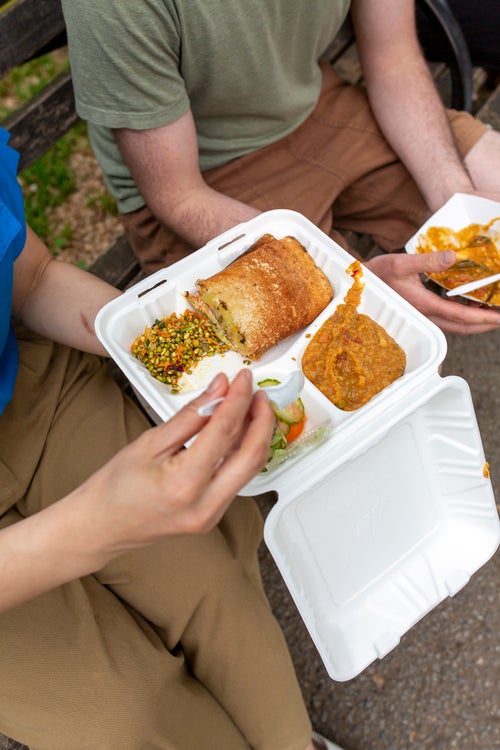 Coconut dosa with dal from Brooklyn Curry Project