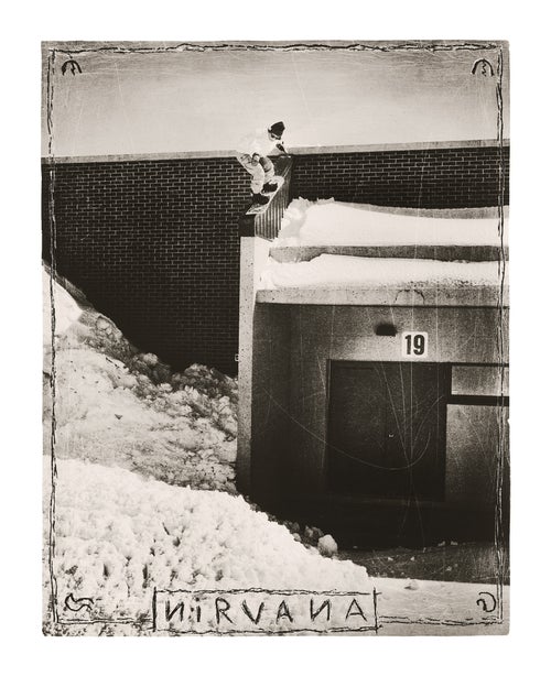 American Nirvana Ortanez sending a gap to grind off a roof in Quebec City