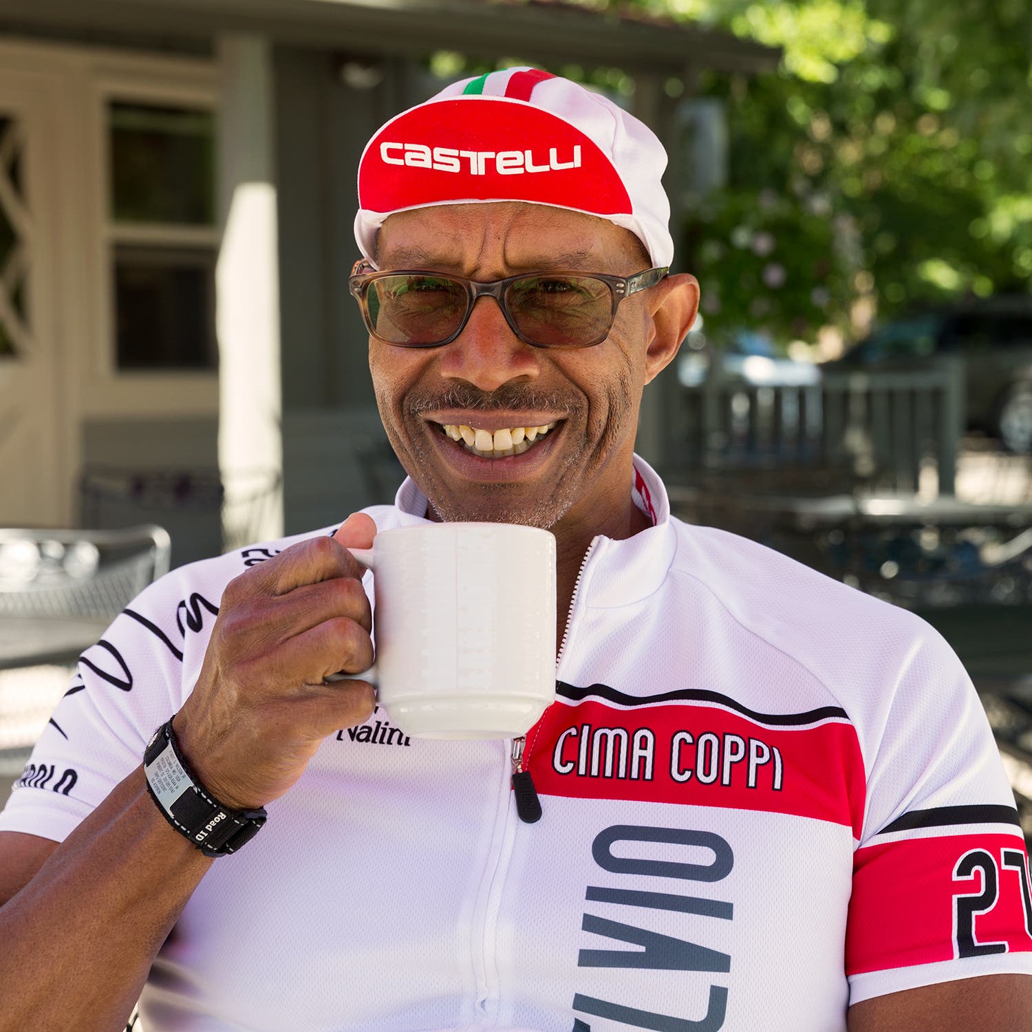 Pit stop at the Meriwether Café and Bike Shop in Rocheport, Missouri