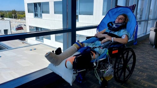 Rock climber Anna Parsons is lucky to be alive.