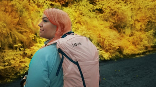 Jenny Bruso with Camelbak