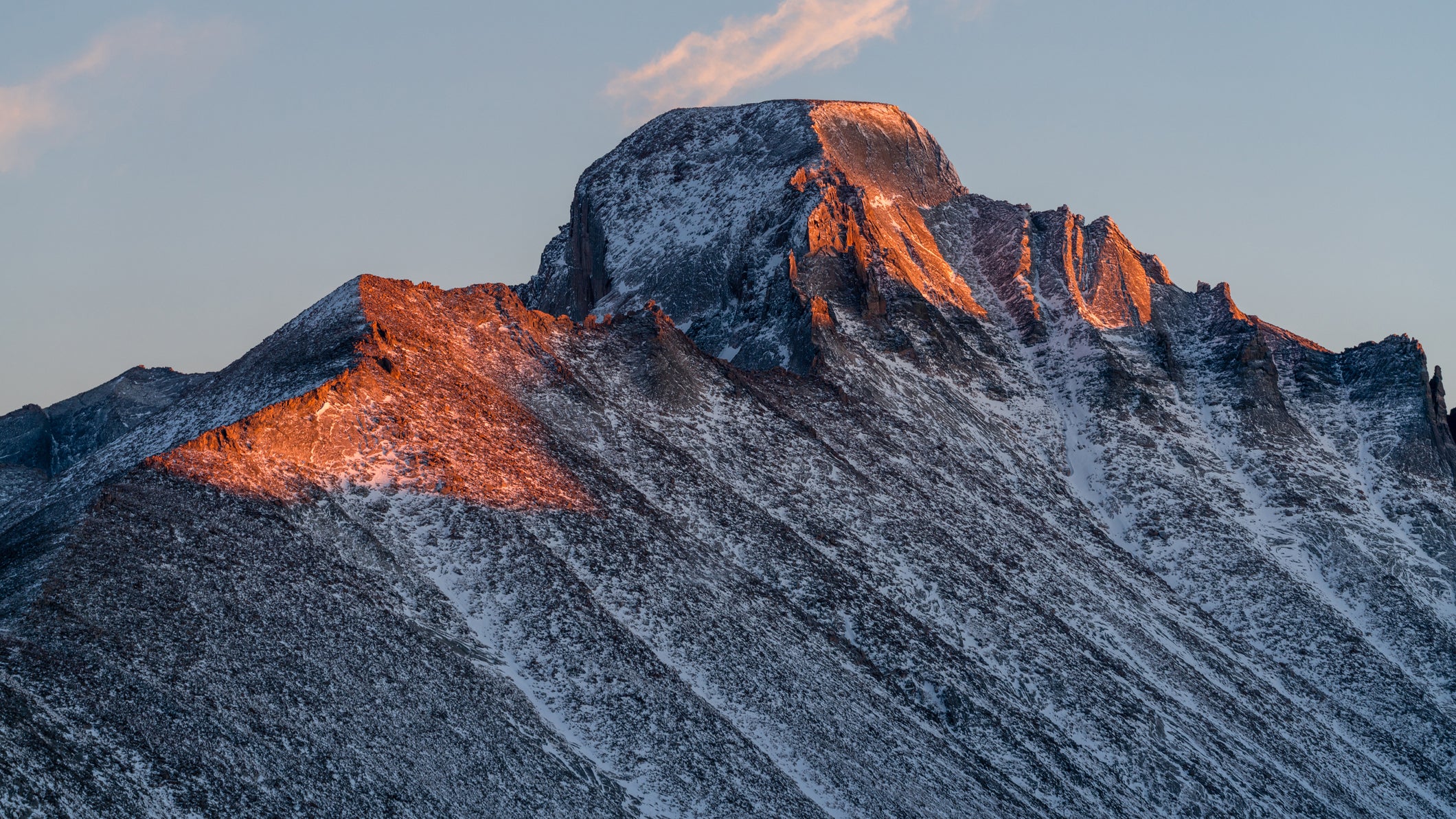 Longs Peak at sunset.