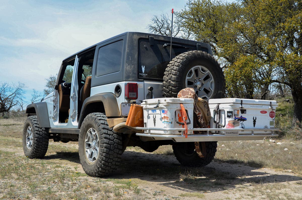 PakMule Sway-Back Jeep Hitch Rack