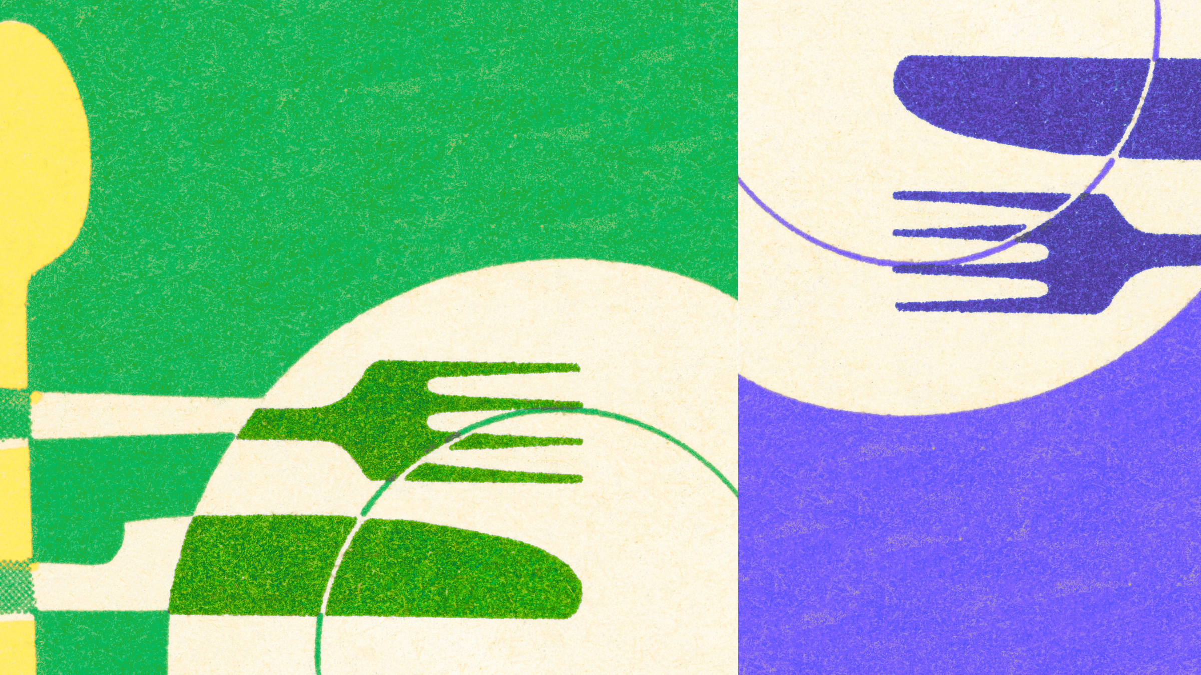 abstract image of utensils to illustrate the problematic concept of earning your food