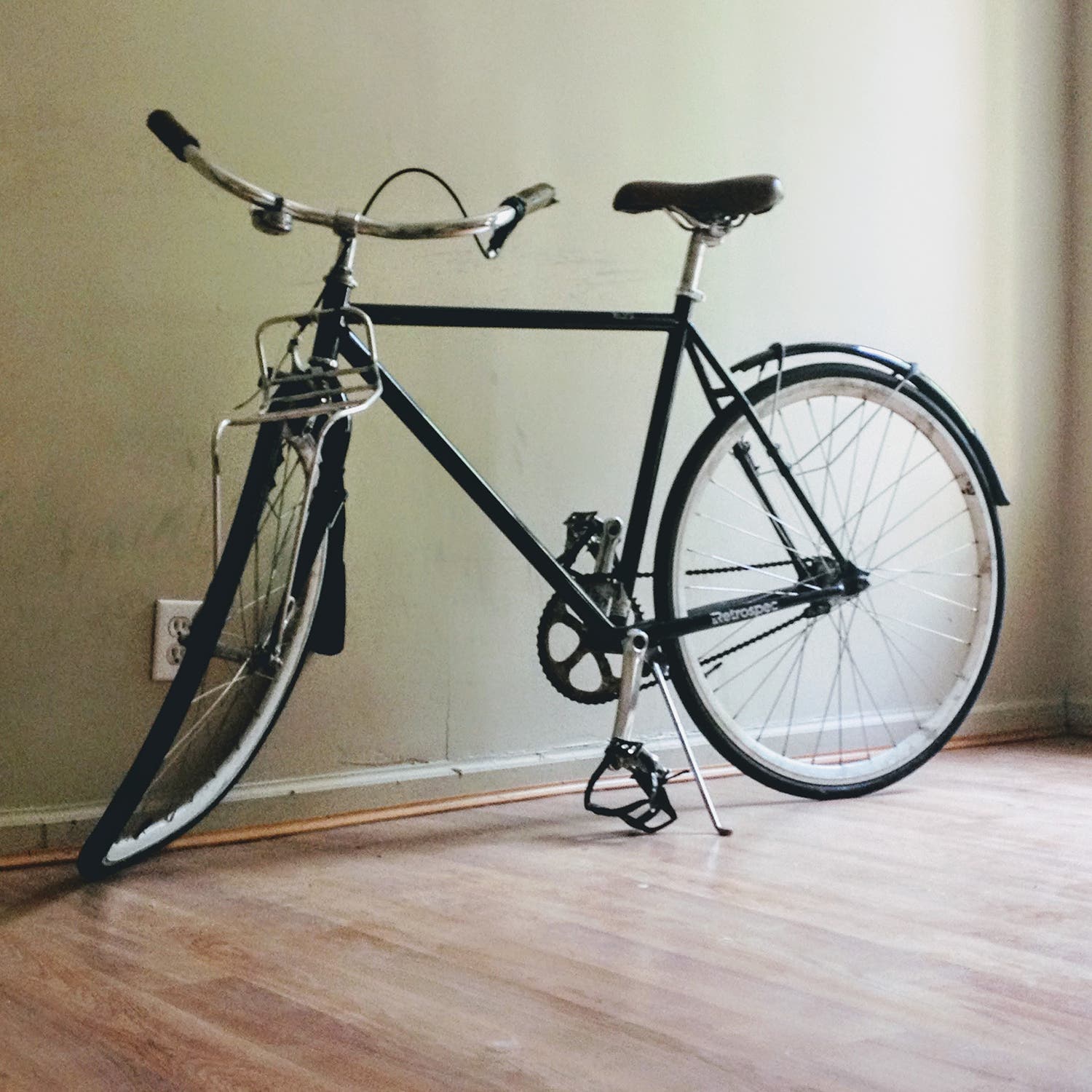 Lauren’s damaged bike after retrieving it from the New York Police Department