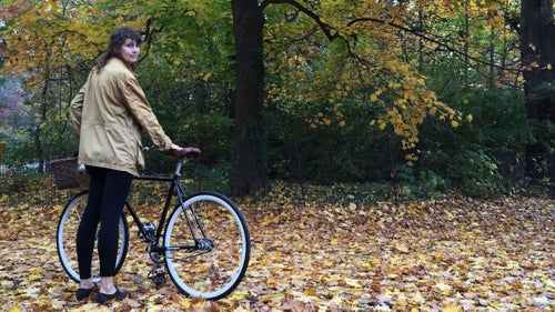 Lauren and her bike in 2015