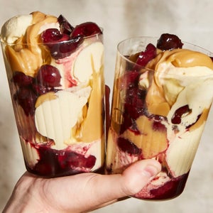 Smoked Cherry and Whisky Butterscotch Sundae from Live Fire by Helen Graves