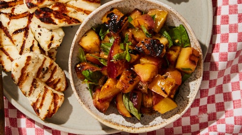 Grilled Halloumi and Nectarines from Live Fire