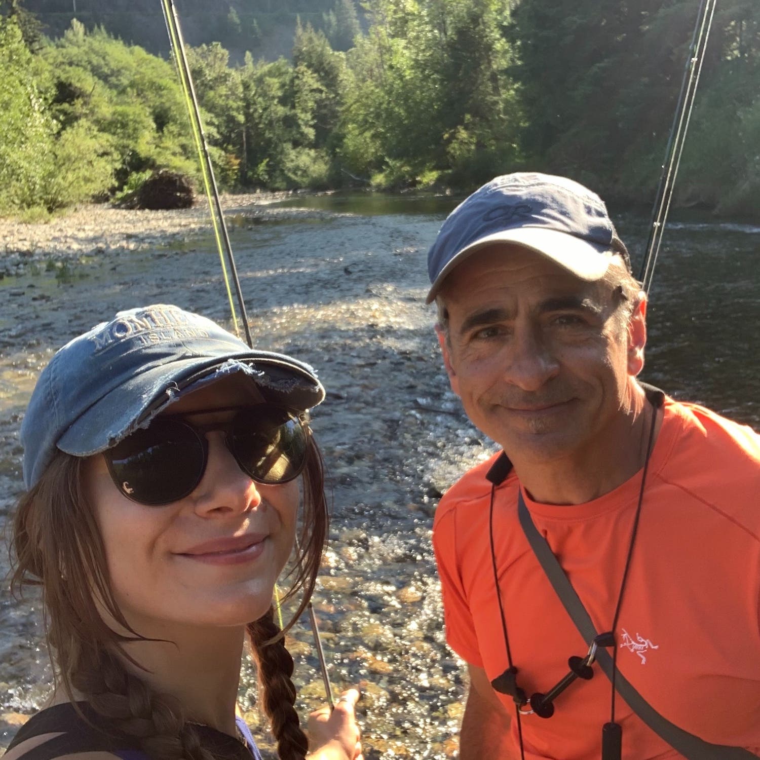 Father-daughter fishing time on Washington’s Snoqualmie River