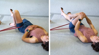 Esther Smith demonstrating mobility training moves