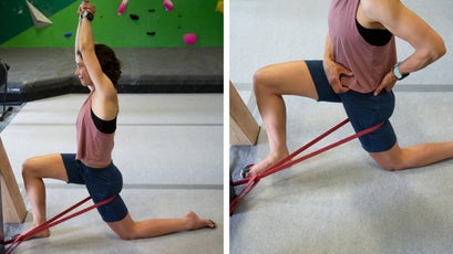 Esther Smith demonstrating mobility training moves