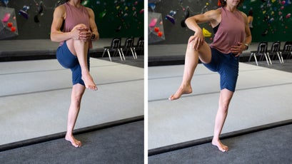 Esther Smith demonstrating mobility training moves