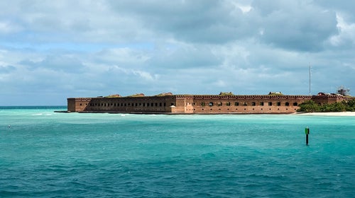 A view of Fort Jefferson from the ferry to Dry Tortugas