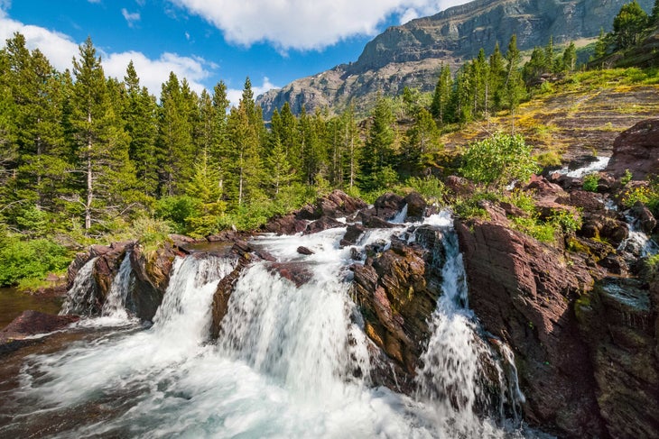 waterfall glacier park