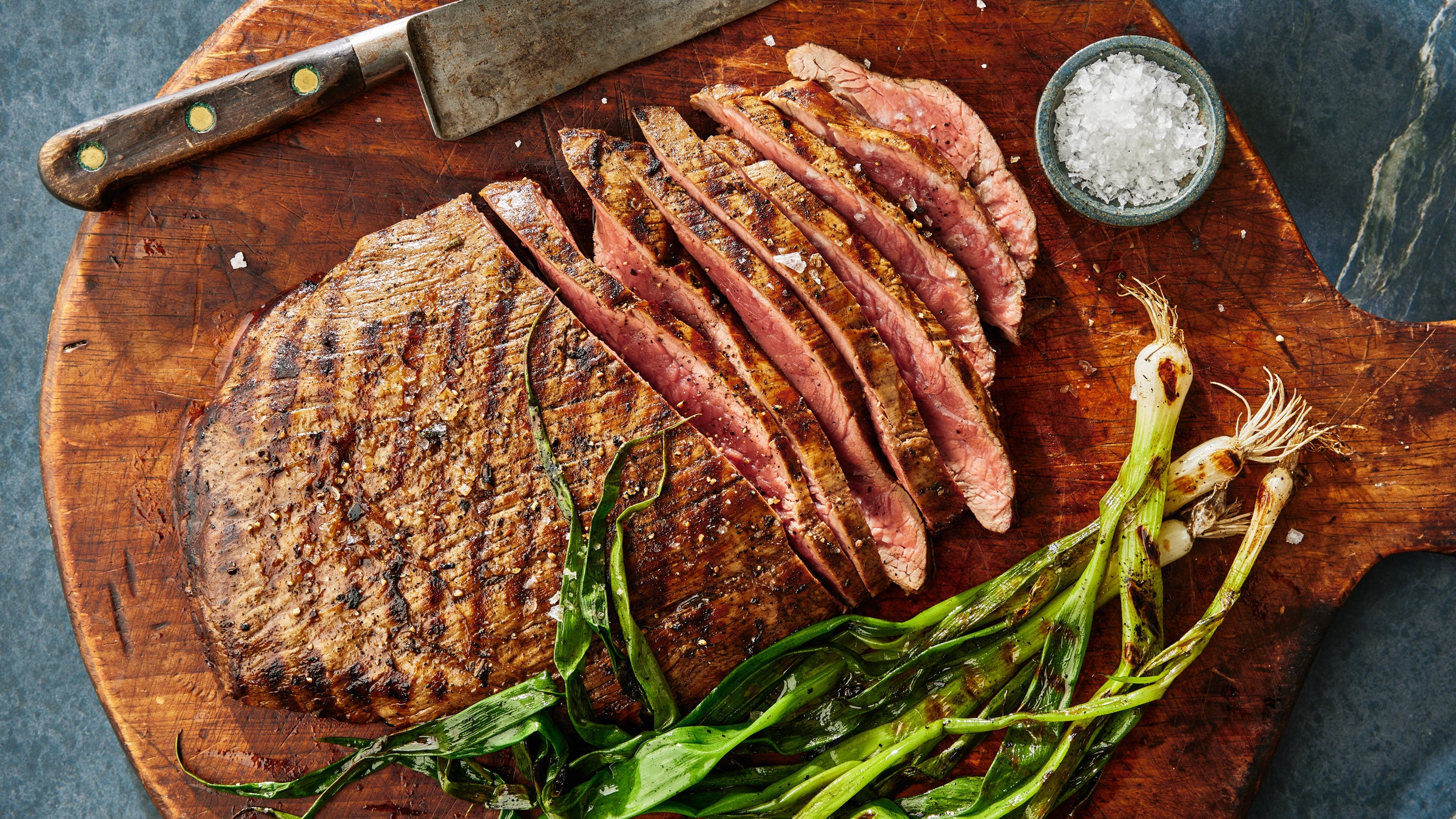 Grilled Flank Steak with Garlic & Rosemary