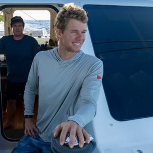 John John Florence on a sailboat.