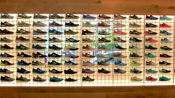 Shoe Wall Naperville Running Company