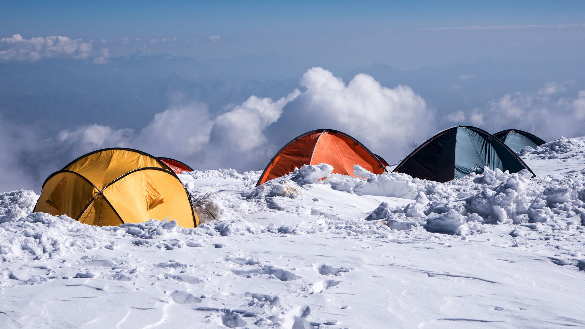 Tents on Lenin Peak.